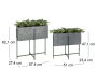 Jardinière sur pied en zinc intérieure extérieure (Lot de 2) - ESS-1100