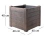 Jardinière en polyéthylène imitation bois Teak - ROT-0108