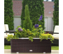 Jardinière en résine tressée avec cadre en aluminium 98 x 25 x 34 cm - 119