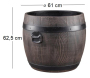 Jardinière ronde en polyéthylène imitation tonneau Bolero - ROT-0103