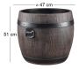 Jardinière ronde en polyéthylène imitation tonneau Bolero - ROT-0102