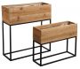 Jardinières hautes en bois recyclé Lofty (Lot de 2)