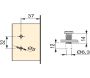 Kit charnière coudée pour montage rentrant X91 avec fermeture amortie et embase - 47,90