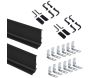 Kit de 2 profils supérieurs en aluminium pour meubles de cuisine Gola