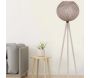 Lampadaire en MDF et jute Carmen - HANAH HOME