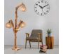 Lampadaire en bois et jute Triboretum - HANAH HOME