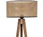 Lampadaire en bois et tissu Tripod - HANAH HOME