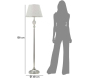 Lampadaire en métal Kody 40 x 158 cm - MAU-0694