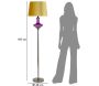Lampadaire en métal Milva one 40 x 167 cm - MAU-0508