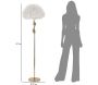 Lampadaire en métal abat-jour plumes Slim 50 x 165 cm - MAU-0505