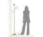 Lampadaire en métal doré 3 abat-jour Glamy 36 x 190 cm - MAU-0492