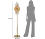 Lampadaire en métal et verre Osaka 30 x 164 cm - MAU-0706