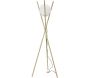 Lampadaire trépied en métal doré Glamy 55 x 155 cm