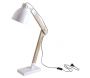 Lampe de bureau en métal blanc et bois - AUBRY GASPARD