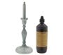 Lampe à huile en verre smoké Candle avec huile de paraffine offerte