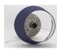 Pied de lampe en jonc naturel et bleu - 175