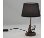 Lampe en métal Cerf avec abat-jour noir - AUB-6386