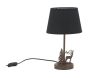 Lampe en métal Cerf avec abat-jour noir