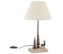 Lampe en métal et bois décor Forêt