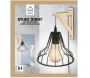 Lampe murale diamant métal et bois - CMP-1783