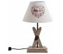 Lampe avec pied en bois décor ski - AUB-4669
