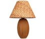 Lampe à poser abat-jour effet rotin Bobo
