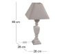 Lampe à poser en bois et coton - AUB-2245