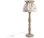 Lampe à poser en bois et coton écru - AUBRY GASPARD