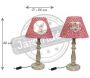 Lampe à poser en bois et coton rouge (Lot de 2) - AUBRY GASPARD
