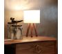 Lampe à poser en  bois et tissu Carla - HANAH HOME