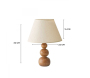 Lampe à poser en bois et tissus Woody bubbles - ASI-2351