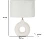 Lampe à poser en céramique Seta 28.5 x 15 x 43 cm - MAU-0522