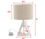 Lampe à poser en hévéa et lin Kona - VEN-0285
