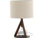 Lampe à poser en hévéa et lin Kona - 119