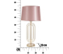 Lampe à poser en métal Krista 28 x 55 cm - MAU-0904