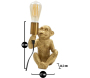Lampe à poser en métal Monkey 17 x 14.5 x 25 cm - MAU-0905