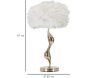 Lampe à poser en métal abat-jour plumes Slim 40 x 63 cm - MAU-0506