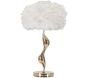 Lampe à poser en métal abat-jour plumes Slim 40 x 63 cm