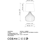 Lampe à poser en métal et tissu Telıs - ASI-2126