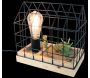 Lampe à poser avec plante artificielle en cage - CMP-1111