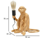 Lampe à poser en polyrésine Monkey 33 x 33 x 32 cm - MAU-0715