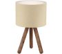 Lampe à poser en bois et tissu Carla
