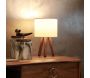 Lampe à poser en bois et tissu Carla - HANAH HOME