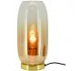Lampe à poser en verre ambré et métal doré - AUBRY GASPARD