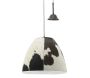 Lampe suspension en peau de vache et métal