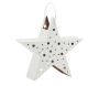 Lanterne étoile métal blanc
