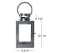 Lanterne en fer anthracite et verre - ESS-1602