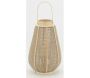 Lanterne bois et jute naturel - 29,90