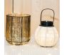 Lanterne ronde en bois et coton - AUB-4375