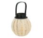 Lanterne ronde en bois et coton